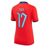 England Bukayo Saka #17 Replica Away Shirt Ladies World Cup 2022 Short Sleeve